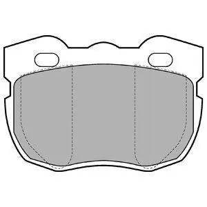 Комплект гальмівних колодок передн, LAND ROVER DEFENDER, DISCOVERY I, RANGE ROVER I, RANGE ROVER II 2.0-4.3 08.81-02.16 Delphi LP599 (фото 1)