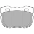 Комплект гальмівних колодок передн, LAND ROVER DEFENDER, DISCOVERY I, RANGE ROVER I, RANGE ROVER II 2.0-4.3 08.81-02.16 Delphi LP599 (фото 1)