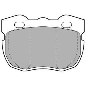 Комплект гальмівних колодок передн, LAND ROVER DEFENDER, DISCOVERY I, RANGE ROVER I, RANGE ROVER II 2.0-4.3 08.81-02.16 Delphi LP599