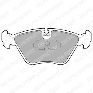 Комплект гальмівних колодок передн, BMW 3 (E30), 3 (E36), 3 (E46), 5 (E34), 7 (E32), Z3 (E36) MG ZT, ZT- T 1.8-5.0 03.85-08.06 Delphi LP602