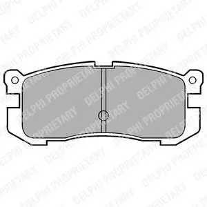 Комплект гальмівних колодок задн, FORD USA PROBE I MAZDA 626 III, RX-7 I 1.1-3.0 03.84-09.97 Delphi LP624 (фото 1)