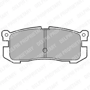 Комплект гальмівних колодок задн, FORD USA PROBE I MAZDA 626 III, RX-7 I 1.1-3.0 03.84-09.97 Delphi LP624