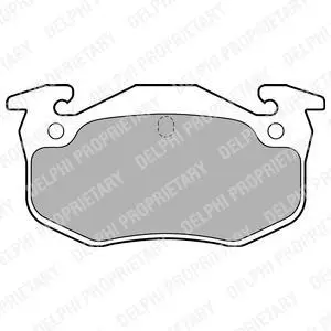 Комплект гальмівних колодок задн, CITROEN SAXO, XSARA, ZX PEUGEOT 106 II, 205 I, 205 II, 206, 207, 306, 309, 309 I, 309 II RENAULT 11, 19 I, 19 I CHAMADE, 19 II, 19 II CHAMADE 1.1-2.0D 04.84- Delphi LP699 (фото 1)