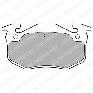 Комплект гальмівних колодок задн, CITROEN SAXO, XSARA, XSARA/HATCHBACK, ZX PEUGEOT 106 II, 205 I, 205 II, 206, 306, 309 I, 309 II, 309/HATCHBACK RENAULT 11, 19 I, 19 I CHAMADE 1.1-2.0D 04.84- Delphi LP699
