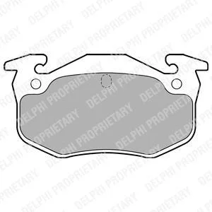 Комплект гальмівних колодок задн, CITROEN SAXO, XSARA, ZX PEUGEOT 106 II, 205 I, 205 II, 206, 207, 306, 309, 309 I, 309 II RENAULT 11, 19 I, 19 I CHAMADE, 19 II, 19 II CHAMADE 1.1-2.0D 04.84- Delphi LP699