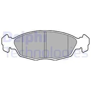 Комплект гальмівних колодок передн, CHEVROLET CORSA, LANOS, TIGRA DAEWOO CIELO, LANOS, LEMANS, NEXIA JAGUAR XJ OPEL ASTRA F, ASTRA F CLASSIC, ASTRA F/KOMBI, COMBO/MINIVAN 1.0-4.0 09.82- Delphi LP702 (фото 1)