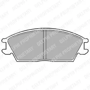 Комплект гальмівних колодок передн, HYUNDAI ACCENT, ACCENT I, ACCENT II, GETZ, LANTRA I, LANTRA II, PONY, PONY / EXCEL, S 1.1-1.6 10.85-12.10 Delphi LP704 (фото 1)