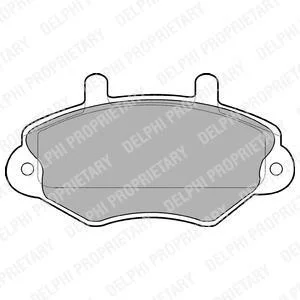Комплект гальмівних колодок передн, FORD TRANSIT, TRANSIT TOURNEO 2.0-2.9 01.91-12.00 Delphi LP767