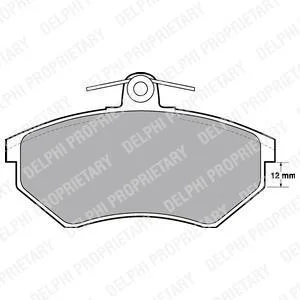 Комплект гальмівних колодок передн, AUDI 100 C3, 80 B3, 80 B4, A4 B5, CABRIOLET B3 CHERY COWIN, TIGGO SEAT CORDOBA, CORDOBA VARIO, CORDOBA VARIO/KOMBI, IBIZA II, INCA 1.0-2.9 08.83-10.16 Delphi LP778