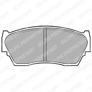 Комплект гальмівних колодок передн, NISSAN 100NX, SUNNY III 1.4/1.6/2.0D 03.90-03.00 Delphi LP783 (фото 1)