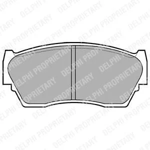 Комплект гальмівних колодок передн, NISSAN 100NX, SUNNY III 1.4/1.6/2.0D 03.90-03.00 Delphi LP783