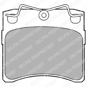 Комплект гальмівних колодок передн, MERCEDES MB (W631) VW CALIFORNIA T4 CAMPER, TRANSPORTER T4 1.8-2.8 02.88-06.03 Delphi LP785 (фото 1)