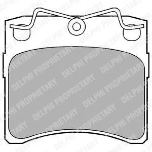 Комплект гальмівних колодок передн, MERCEDES MB (W631) VW CALIFORNIA T4 CAMPER, TRANSPORTER T4 1.8-2.8 02.88-06.03 Delphi LP785