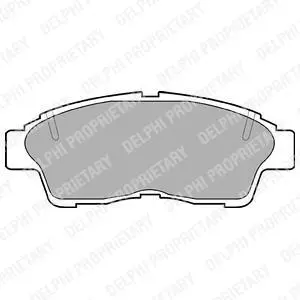 Гальмівні колодки пер. Toyota Corolla 92-01/Camry 91-01 (Akebono) Delphi LP789 (фото 1)
