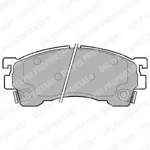 Комплект гальмівних колодок передн, FORD USA PROBE II MAZDA 323 F VI, 323 S VI, 626 IV, 626 V, MX-6, PREMACY, XEDOS 6 1.6-2.5 08.91-03.05 Delphi LP801 (фото 1)