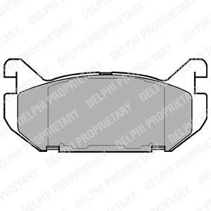 Комплект гальмівних колодок задн, FORD USA PROBE I, PROBE II MAZDA 626 III, 626 IV, MX-6, XEDOS 6 1.6-3.0 11.87-10.99 Delphi LP802