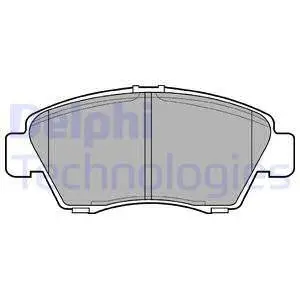 Комплект гальмівних колодок передн, ACURA RSX HONDA CIVIC V, CIVIC VI, CIVIC VII, CIVIC VIII, CRX III, INTEGRA, JAZZ III 1.3H-2.0 10.91-06.14 Delphi LP809 (фото 1)