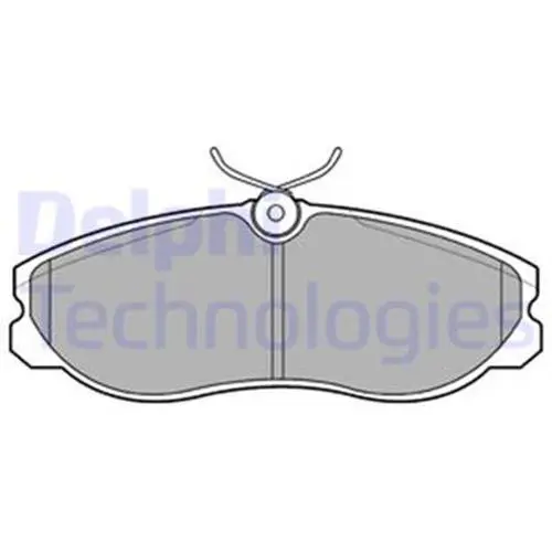 Комплект гальмівних колодок передн, FORD MAVERICK NISSAN SERENA, TERRANO II, VANETTE CARGO 1.6-3.3 06.91-09.07 Delphi LP847 (фото 1)