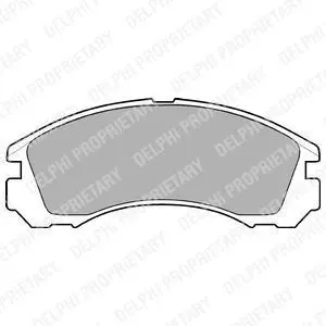 Комплект гальмівних колодок передн, CITROEN C-CROSSER, C-CROSSER ENTERPRISE MITSUBISHI 3000 GT, DELICA / SPACE GEAR, ECLIPSE I, ECLIPSE II, ECLIPSE III, GALANT VI, GALANT VII 2.0-3.5 04.87- Delphi LP871 (фото 1)