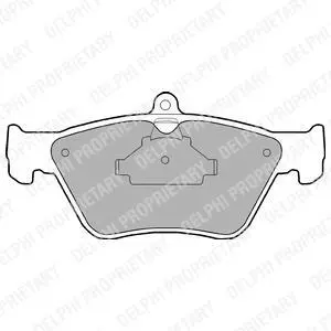 Комплект гальмівних колодок передн, OPEL CALIBRA A, KADETT C, OMEGA B, VECTRA A SAAB 900 II 1.0-2.5D 01.74-07.03 Delphi LP873 (фото 1)