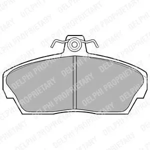 Комплект гальмівних колодок передн, HONDA CIVIC VI, CIVIC VII, CONCERTO LOTUS ELISE, ELISE 340 R MG MGR V8, ZR, ZS ROVER 200, 200 II, 25 I, 400, 400 II, 45 I, 800, COUPE 1.1-3.9 02.88- Delphi LP911 (фото 1)
