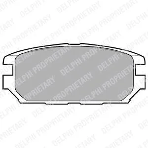Комплект гальмівних колодок задн, DODGE STEALTH MITSUBISHI CARISMA, ECLIPSE IV, GALANT VII, GRANDIS, LANCER IV, LANCER V, LANCER VI, LANCER VII, PAJERO I, SIGMA, SPACE 2.0-3.8 10.86-12.08 Delphi LP921