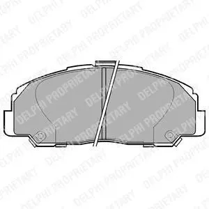 Комплект гальмівних колодок передн, DAIHATSU FEROZA, ROCKY, RUGGER 1.6-2.8D 04.84-12.99 Delphi LP944 (фото 1)