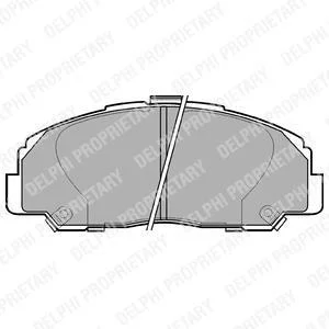 Комплект гальмівних колодок передн, DAIHATSU FEROZA, ROCKY, RUGGER 1.6-2.8D 04.84-12.99 Delphi LP944