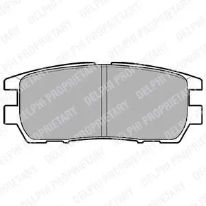 Комплект гальмівних колодок задн, MITSUBISHI DELICA / SPACE GEAR, ECLIPSE III, ECLIPSE IV, L400, PAJERO CLASSIC, PAJERO I, PAJERO II, PAJERO SPORT I, SIGMA 2.0-3.8 10.86- Delphi LP954 (фото 1)