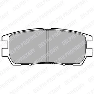 Комплект гальмівних колодок задн, MITSUBISHI DELICA / SPACE GEAR, ECLIPSE III, ECLIPSE IV, L400, PAJERO CLASSIC, PAJERO I, PAJERO II, PAJERO SPORT I, SIGMA 2.0-3.8 10.86- Delphi LP954