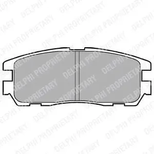 Комплект гальмівних колодок задн, GREAT WALL HOVER H3, HOVER H5, WINGLE 6 ISUZU D-MAX I, RODEO, TFR/TFS, TROOPER II, TROOPER III, VEHICROSS OPEL FRONTERA A, FRONTERA A SPORT 2.0-3.5 08.91- Delphi LP965 (фото 1)