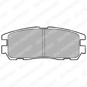 Комплект гальмівних колодок задн, GREAT WALL HOVER H3, HOVER H5, WINGLE 6 ISUZU D-MAX I, RODEO, TFR/TFS, TROOPER II, TROOPER III, VEHICROSS OPEL FRONTERA A, FRONTERA A SPORT 2.0-3.5 08.91- Delphi LP965