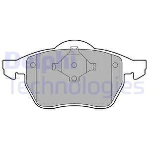 Комплект гальмівних колодок передн, AUDI 100 C3, 100 C4, 80 B4, A3, A4 B5, A6 C4 FORD GALAXY I, GALAXY MK I SEAT ALHAMBRA, IBIZA III, TOLEDO II SKODA OCTAVIA I VW BORA 1.6-3.2 10.86-12.10 Delphi LP978