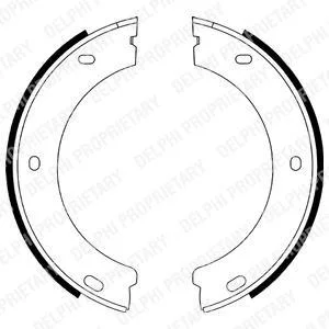 Гальмівна колодка JAGUAR XJ, XJSC PEUGEOT 605 2.0-6.0 09.73-09.99 Delphi LS1597