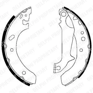 Гальмівна колодка FORD ESCORT VI, FIESTA V, FIESTA VI, FOCUS C-MAX, FOCUS I, FOCUS II, FUSION, KUGA I, MONDEO I, MONDEO II, TRANSIT, TRANSIT CONNECT FORD USA CONTOUR 1.25-2.4D 01.93-04.17 Delphi LS1683