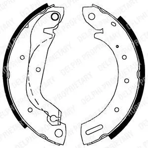 Гальмівна колодка FORD MAVERICK LDV CUB NISSAN SERENA, TERRANO II, VANETTE CARGO 1.6-2.7D 06.91-09.07 Delphi LS1827 (фото 1)