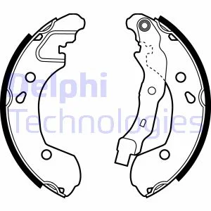 Гальмівна колодка NISSAN BLUEBIRD SYLPHY II, MICRA C+C III, MICRA III, NOTE, TERRANO RENAULT CLIO III, MODUS 1.0-2.0 01.03- Delphi LS1965