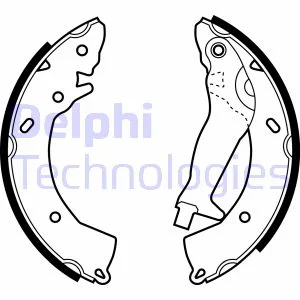 Гальмівна колодка HYUNDAI ELANTRA V, GETZ 1.1-1.8 09.02-12.16 Delphi LS1966