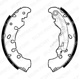 Гальмівна колодка ABARTH PUNTO CITROEN NEMO FIAT FIORINO, GRANDE PUNTO, IDEA, PANDA, PANDINA, PUNTO, PUNTO EVO, QUBO LANCIA MUSA, YPSILON OPEL ADAM, CORSA C, CORSA D 0.9-1.9D 09.99- Delphi LS1980 (фото 1)