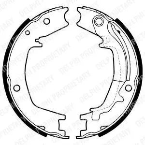 Гальмівна колодка HYUNDAI COUPE I, ELANTRA III, ELANTRA IV, HIGHWAY, LANTRA I, LANTRA II, SANTA FÉ I, TRAJET, TUCSON KIA SPORTAGE II 1.5-2.7 10.90-12.11 Delphi LS1985 (фото 1)