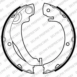 Гальмівна колодка TOYOTA COROLLA VERSO, VERSO 1.6-2.2D 04.04-08.18 Delphi LS2020