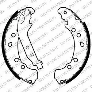 Гальмівна колодка DAIHATSU CHARADE VIII TOYOTA YARIS, YARIS CROSS 1.0-1.8 01.05- Delphi LS2021 (фото 1)