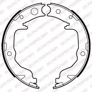 Гальмівна колодка CHRYSLER 200, SEBRING CITROEN C4 AIRCROSS DODGE AVENGER, CALIBER JEEP COMPASS, PATRIOT MITSUBISHI ASX, ECLIPSE IV, GALANT IX, LANCER VIII, OUTLANDER II 1.5-3.8 10.03- Delphi LS2026 (фото 1)
