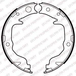 Гальмівна колодка CHRYSLER 200, SEBRING CITROEN C4 AIRCROSS DODGE AVENGER, CALIBER JEEP COMPASS, PATRIOT MITSUBISHI ASX, ECLIPSE IV, GALANT IX, LANCER VIII, OUTLANDER II 1.5-3.8 10.03- Delphi LS2026