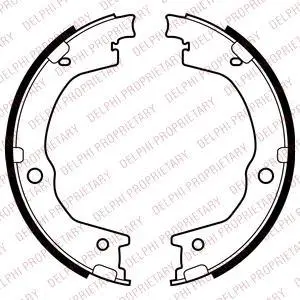Гальмівна колодка HONDA CR-V II HYUNDAI H-1, H-1 / STAREX, HIGHWAY, SANTA FÉ II, TRAJET KIA OPIRUS 2.0-3.8 09.99-05.13 Delphi LS2035 (фото 1)