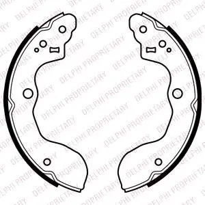 Гальмівна колодка SUZUKI SWIFT V, SX4 1.2-2.0D 06.06- Delphi LS2071 (фото 1)