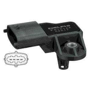 Датчик тиску у впускному колекторі (4 pin) IVECO DAILY III, DAILY IV, DAILY V, DAILY VI, MASSIF ABARTH GRANDE PUNTO ALFA ROMEO 147, 156, 159, 166, BRERA, GIULIA, GIULIETTA 0.9-3.0D 09.98- Delphi PS10144
