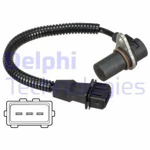 Датчик положення розподільчого валу HYUNDAI TERRACAN KIA BONGO, CARNIVAL I, CARNIVAL II, CARNIVAL III, K2900 2.5/2.9D 08.99- Delphi SS11153 (фото 1)