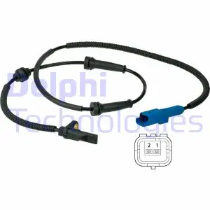 Датчик ABS передн лів/прав DS DS 3 CITROEN C3 AIRCROSS I, C3 AIRCROSS II, C3 II, C3 III, C3 ORIGIN III, C3 PICASSO, C4 CACTUS, C-ELYSEE, DS3 PEUGEOT 2008 I, 207, 208, 208 I 1.0-1.6LPG 02.06- Delphi SS20390 (фото 1)