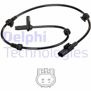Фото датчик швидкості обертів коліс антиблокувальної системи гальм Delphi SS20552 Датчик швидкості обертів коліс антиблокувальної системи гальм Delphi SS20552